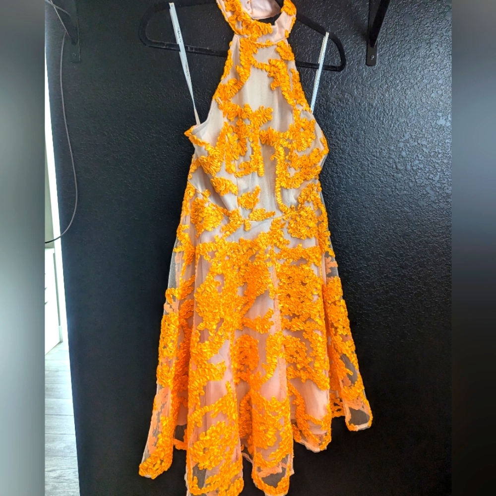 Halter Top Dress Nude and Yellow